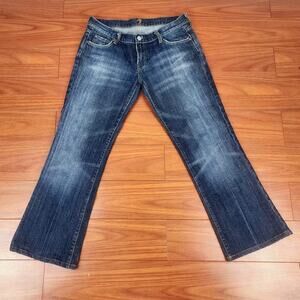 7 For All Mankind Blue Boot Cut Jeans